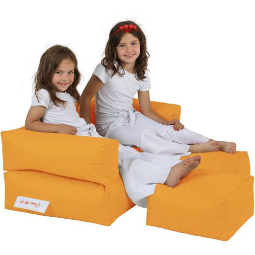 Atelier Del Sofa Vreća za sjedenje, Kids Double Seat Pouf - Orange slika 1
