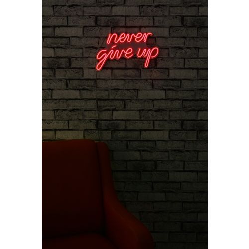 Wallity Ukrasna plastična LED rasvjeta, Never Give Up - Red slika 3