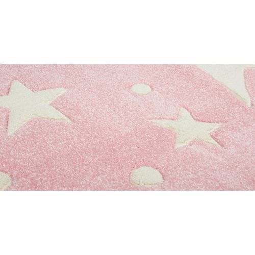 Dječji tepih ZVIJEZDA ESTRELLA - rozi-bijeli - 120x180 cm slika 2