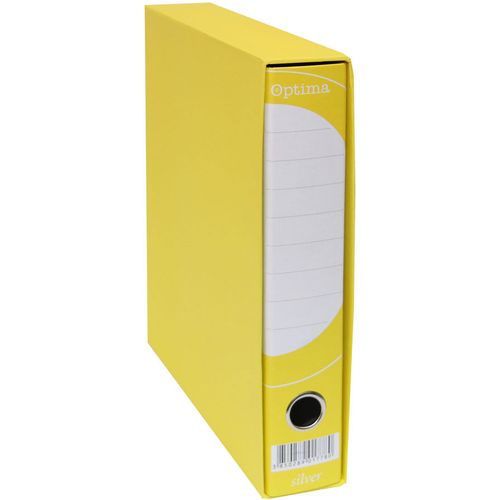 Registrator A4-50 kutija OPTIMA SILVER uski žuti slika 1