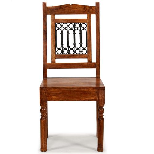 Blagovaonske stolice od masivnog drva s obradom od šišama 4 kom klasične slika 19
