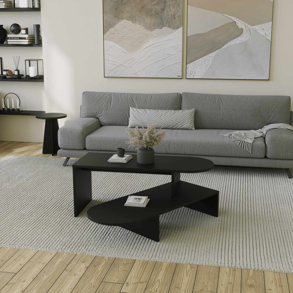 Kafa stol Puzzle – crna boja slika 3