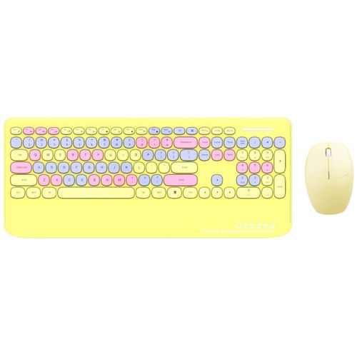GEEZER WL RETRO set tastatura i miš u LIMUN ŽUTOJ boji slika 1