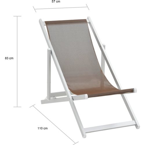 Sklopive stolice za plažu od aluminija i tekstilena 2 kom smeđe slika 25