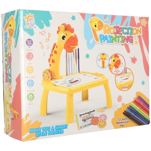 Kreativni stol za crtanje s projektorom žirafa slika 4