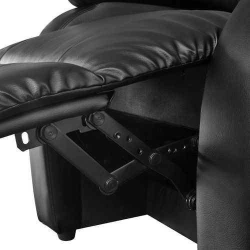 Masažna stolica od umjetne kože crna slika 6