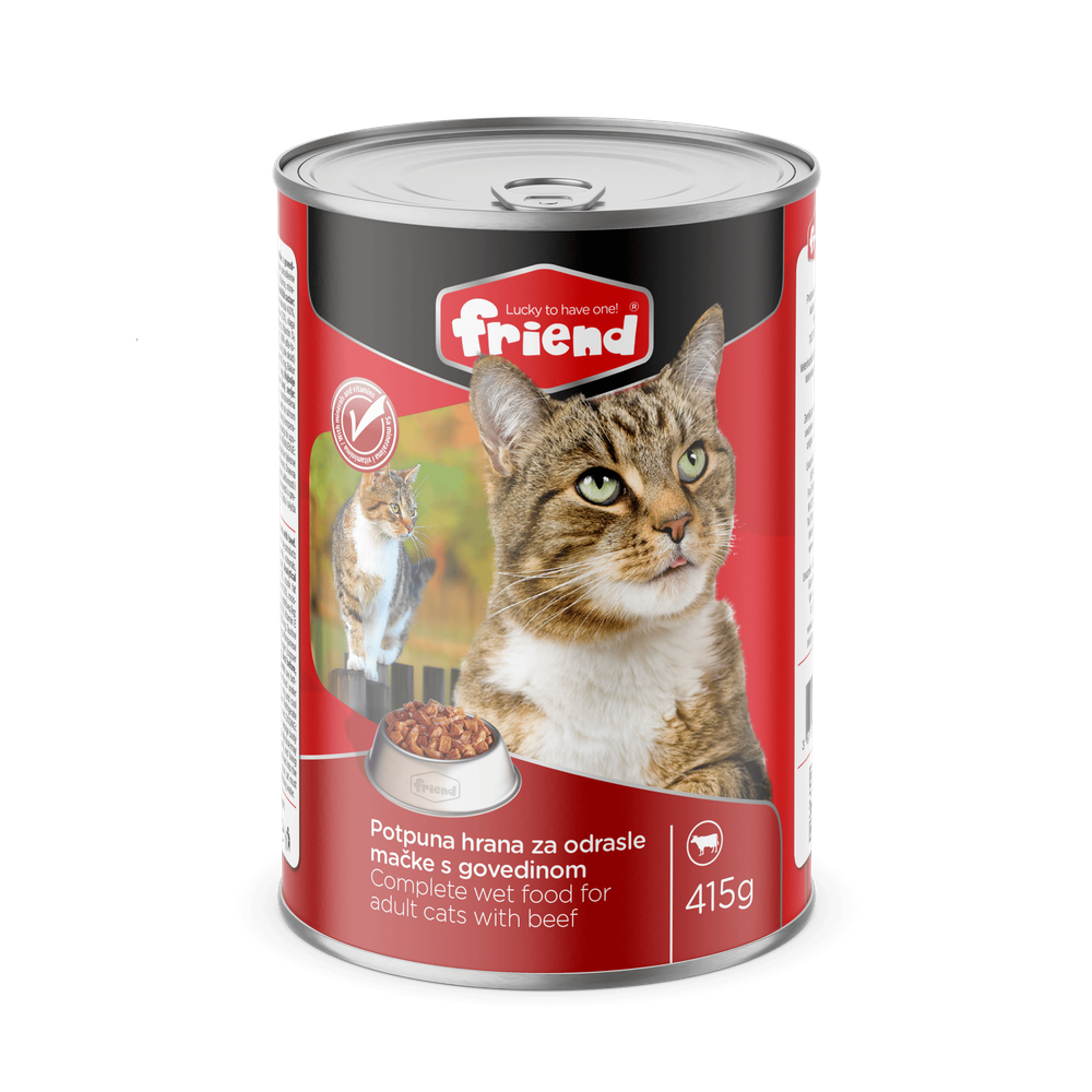Friend hrana za mačke u konzervi Govedina 415g slika 1