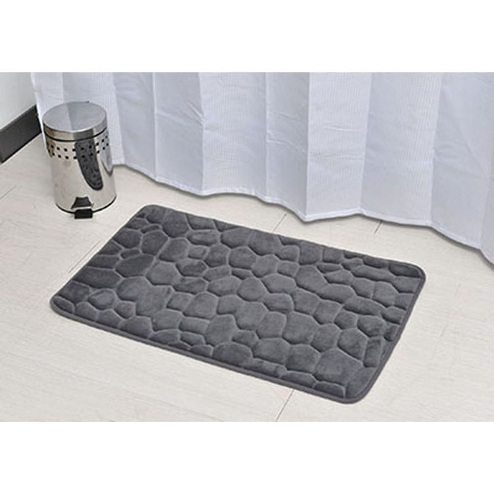 Tendance kupaonski tepih pebble 50x80 cm memorijska pjena, tamno siva slika 1