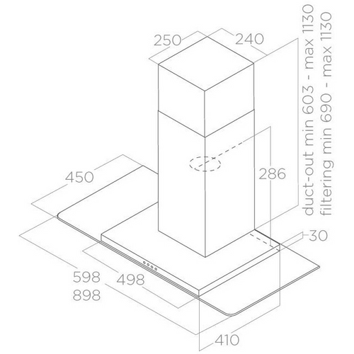 Elica Kuhinjska napa, zidna FLAT GLASS IX/A/90 68516390A slika 2