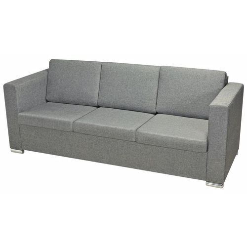 Dvodijelni set sofa od tkanine svijetlosivi slika 6