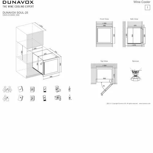 DVP-25.65DB DUNAVOX vinska vitrina slika 8