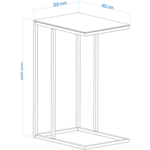 Alaska C - Smoked Glass Black Side Table slika 9