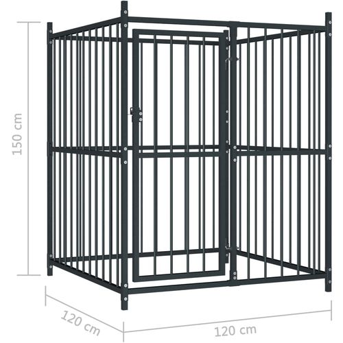 Vanjski kavez za pse 120 x 120 x 150 cm slika 10
