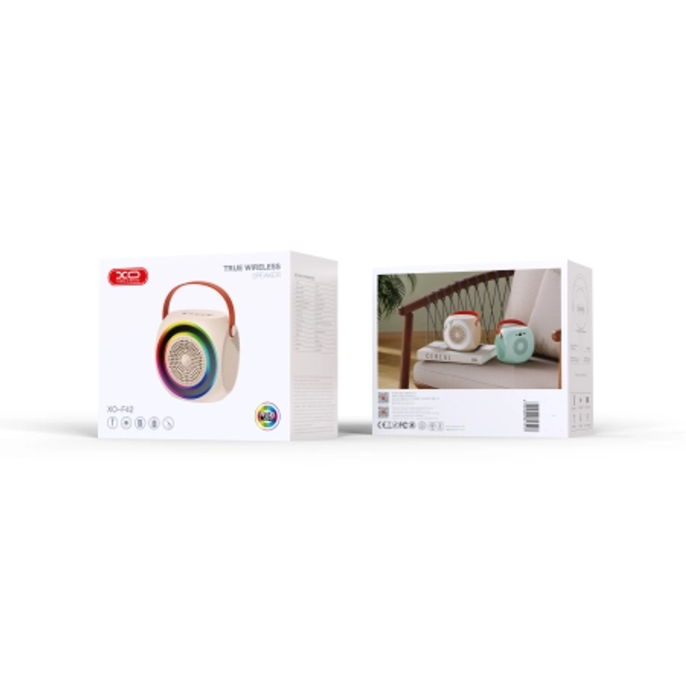 XO Bluetooth Speaker Dazzling + Karaoke MIC F42 White slika 3