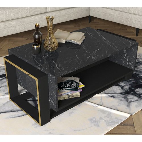 Hanah Home Bianco Black Gold Sto za kafu slika 1