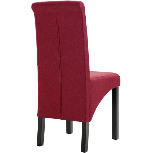 Blagovaonske stolice od tkanine 2 kom crvena boja vina slika 6