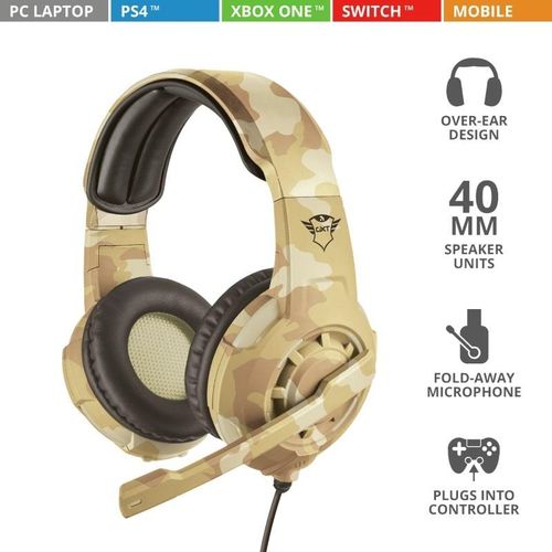 Trust GXT 310D RADIUS GAMING HEADSET - Desert Camo (22208) slika 3