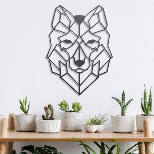 Wolf Black Decorative Metal Wall Accessory slika 1