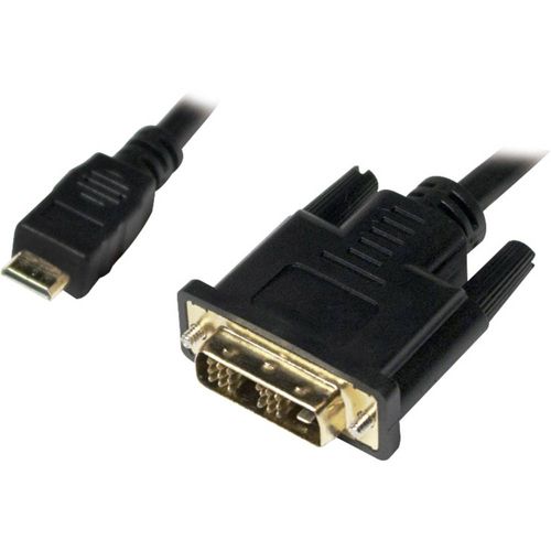 LogiLink HDMI / DVI adapterski kabel HDMI Mini C utikač, DVI-D 18+1-polni utikač 2.00 m crna CHM004  HDMI kabel slika 1