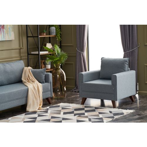 Atelier Del Sofa Fotelja BELLA plava, Bella Soft Tekli Koltuk - Blue slika 4