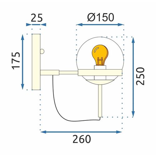 TOOLIGHT ZIDNA SVJETILKA APP910-1W E27 slika 12