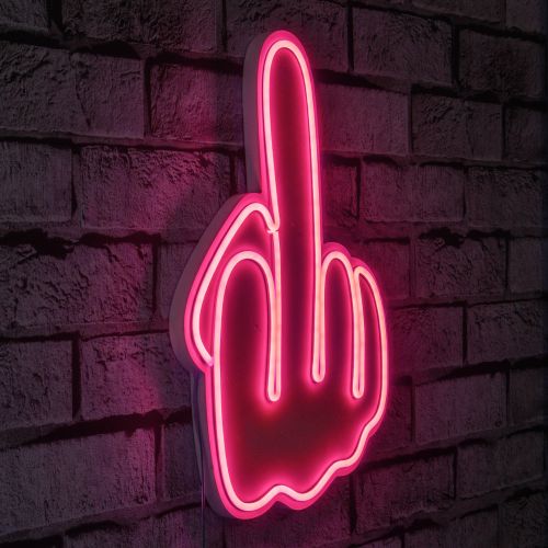 Wallity Ukrasna plastična LED rasvjeta, Middle Finger - Pink slika 10