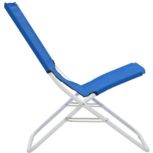 Sklopive stolice za plažu 2 kom plave slika 29