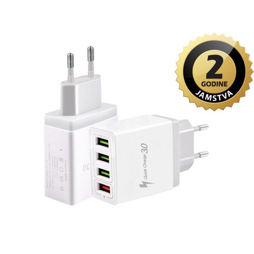 MANTA punjač za AC220, 4xUSB, 2.4A, QC, bijeli Ke-Ke-QC-04 slika 1