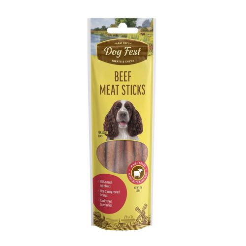 Dog Fest Beef Meat Sticks, poslastica za pse, mesni štapići s govedinom, 45 g slika 1