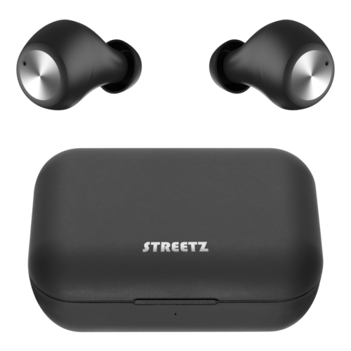 STREETZ Slušalice True Wireless TWS-110 in-ear, s kutijicom za punjenje, BT5 CRNE slika 1