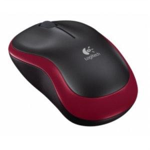 Logitech M185 bežični mini miš, crveni