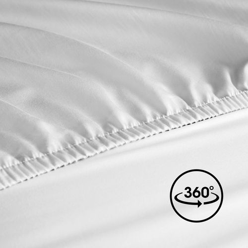 Montažni čaršav Svilanit Luxe Sateen XXL white 160x200 cm slika 5
