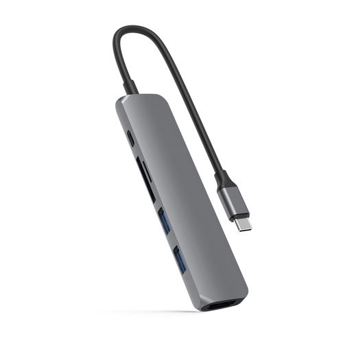 HyperDrive, TUBE 6 u 1 USB-C HUB, za Macbook, Chromebook i PC, space grey slika 1