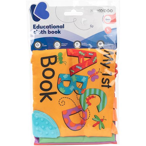 Kikka Boo edukativna platnena knjiga sa grickalicom ABC slika 6