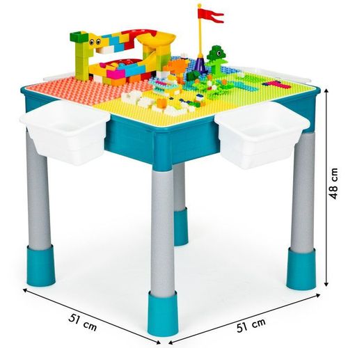 Dječji multifunkcionalni stol i stolica s kockama slika 6
