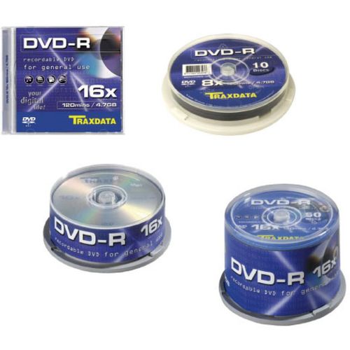 DVD-R Traxdata 4,7 GB/120 min 16x, cake, 10/1 slika 1