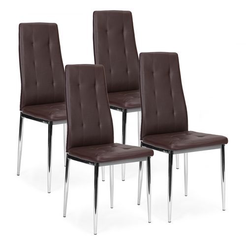 Set od 4 moderne stolice za blagovaonicu smeđe slika 6