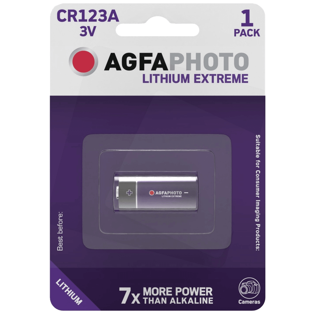 Agfa Baterija litijumska CR123A, 3V, blister 1 komad - CR123A B1 slika 1