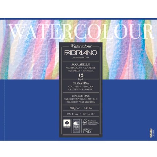 BLOK FABRIANO WATERCOLOR GF 30x40 200G 75L 17523040 slika 1