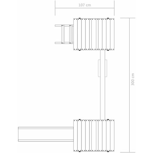Kućica za igru ljestve, tobogan i ljuljačka 300x197x218 cm drvo slika 24