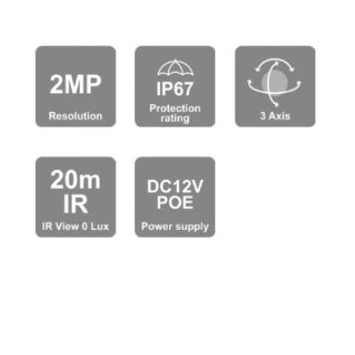 Provision Isr IP Dome Kamera 2mp S-Sight, IR20m, 2,8mm - PoE slika 4