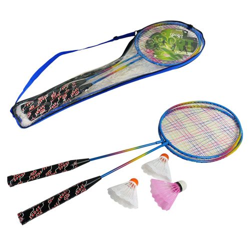 Set za badminton s 2 reketa i 3 loptice slika 1