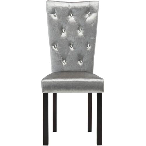 Blagovaonske stolice od baršuna 2 kom srebrne slika 15