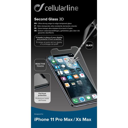 Cellularline zaštitno staklo za iPhone XS Max/11 Pro Max slika 2