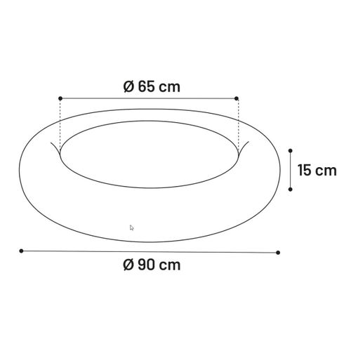 JASTUK KREMS OKRUGLI SMEĐA fi 90cm slika 2