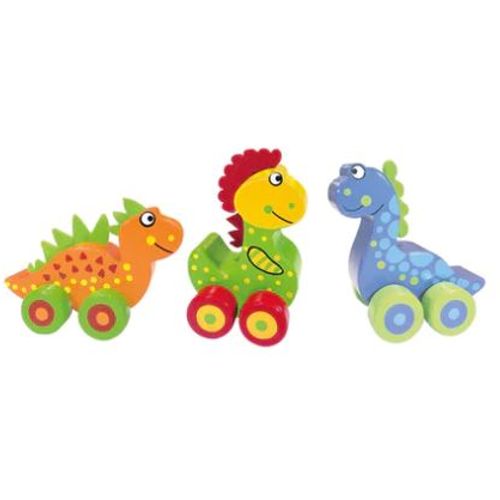 Orange tree toys Drveni set vozalica - 3 dinosaurusa slika 1