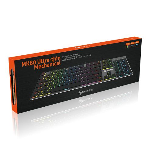 MEETION MK80 GEJMERSKA ULTRATANKA MEHANIČKA RGB Tastatura slika 8