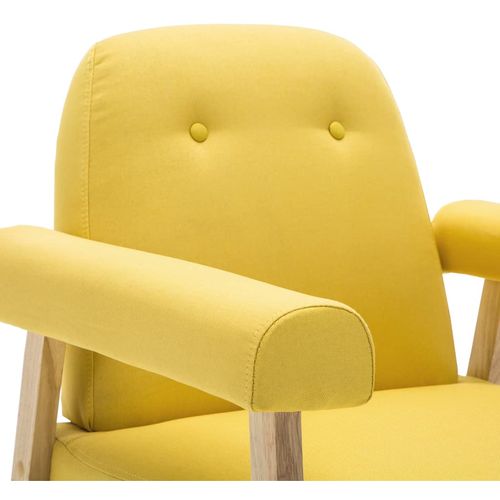 Fotelja od tkanine žuta slika 11