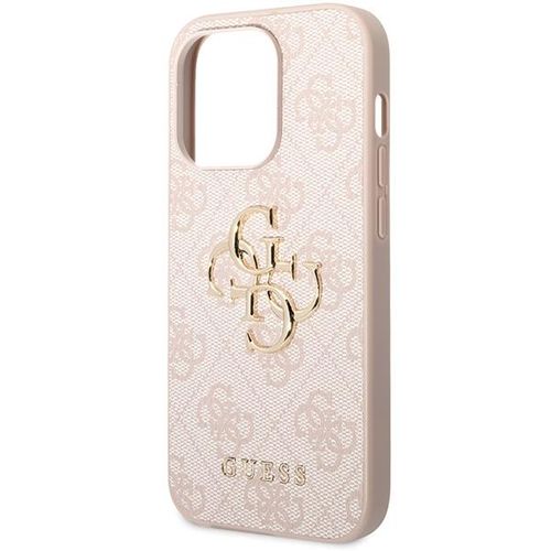 GUESS maska za iPhone 15 Pro Max LEATHER 4G METAL LOGO PINK slika 4