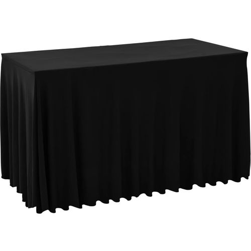Navlake za stol 2 kom duge rastezljive 183 x 76 x 74 cm crne slika 12